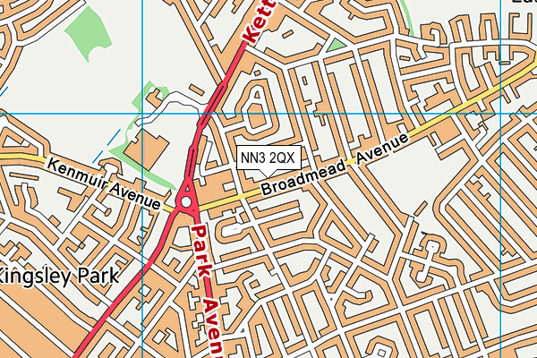 NN3 2QX map - OS VectorMap District (Ordnance Survey)