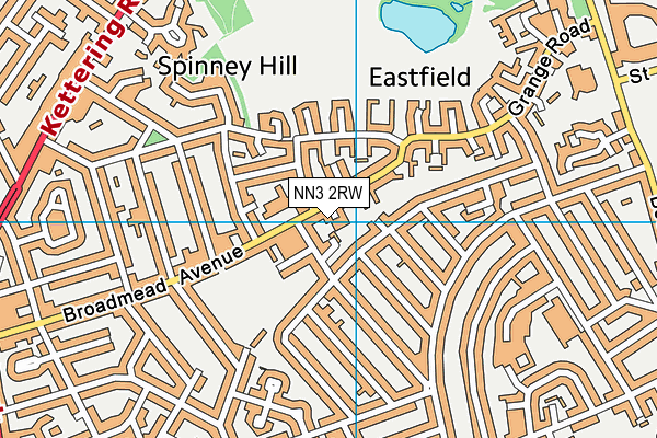 NN3 2RW map - OS VectorMap District (Ordnance Survey)