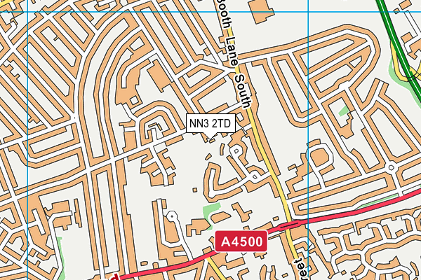 NN3 2TD map - OS VectorMap District (Ordnance Survey)