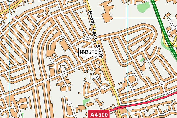 NN3 2TE map - OS VectorMap District (Ordnance Survey)