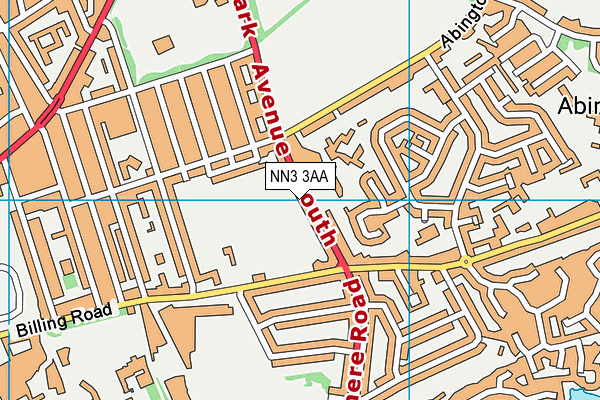 NN3 3AA map - OS VectorMap District (Ordnance Survey)