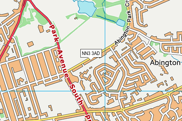 NN3 3AD map - OS VectorMap District (Ordnance Survey)