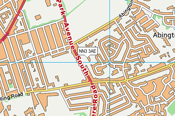 NN3 3AE map - OS VectorMap District (Ordnance Survey)