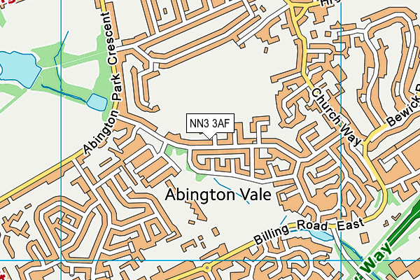 Bridgewater Primary School map (NN3 3AF) - OS VectorMap District (Ordnance Survey)