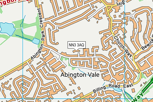 NN3 3AQ map - OS VectorMap District (Ordnance Survey)