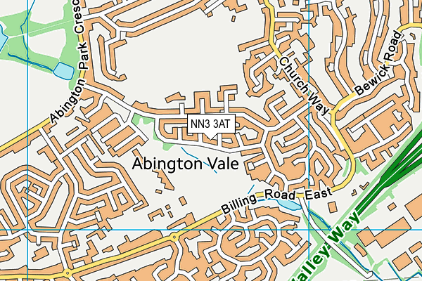 NN3 3AT map - OS VectorMap District (Ordnance Survey)