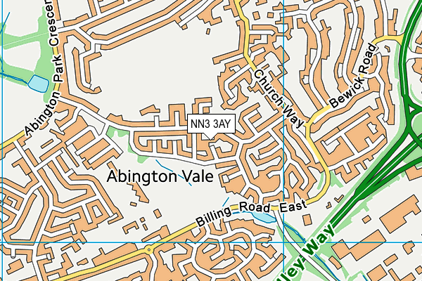 NN3 3AY map - OS VectorMap District (Ordnance Survey)