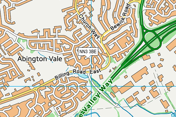 NN3 3BE map - OS VectorMap District (Ordnance Survey)