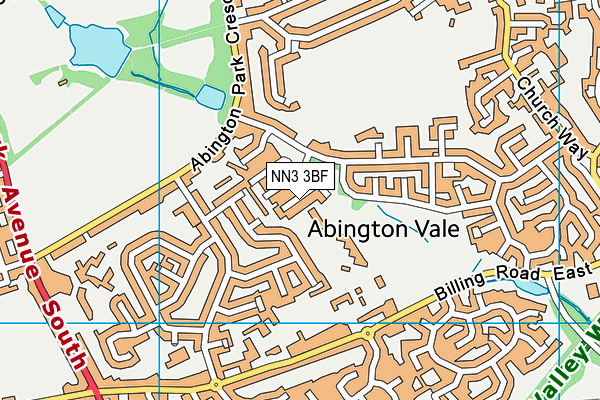 NN3 3BF map - OS VectorMap District (Ordnance Survey)