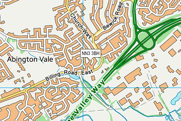 NN3 3BH map - OS VectorMap District (Ordnance Survey)