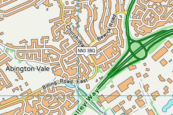 NN3 3BQ map - OS VectorMap District (Ordnance Survey)