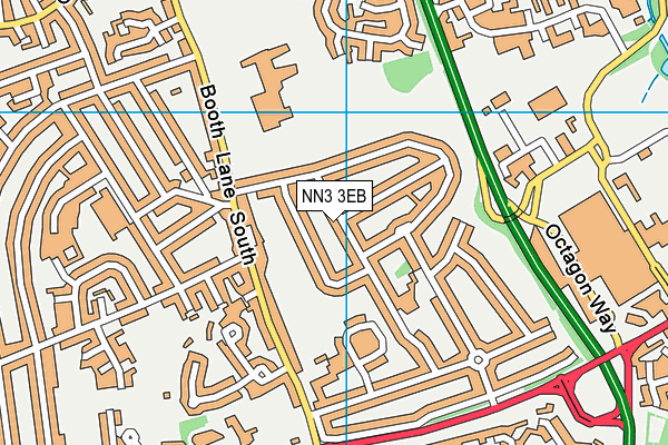 NN3 3EB map - OS VectorMap District (Ordnance Survey)