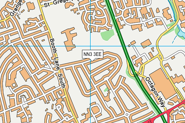 NN3 3EE map - OS VectorMap District (Ordnance Survey)