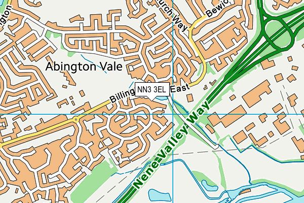 NN3 3EL map - OS VectorMap District (Ordnance Survey)