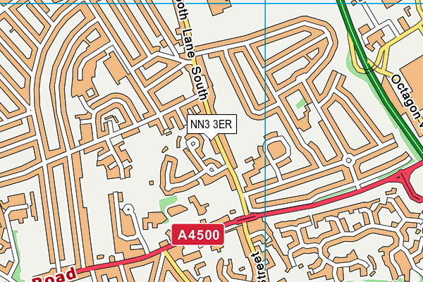 NN3 3ER map - OS VectorMap District (Ordnance Survey)