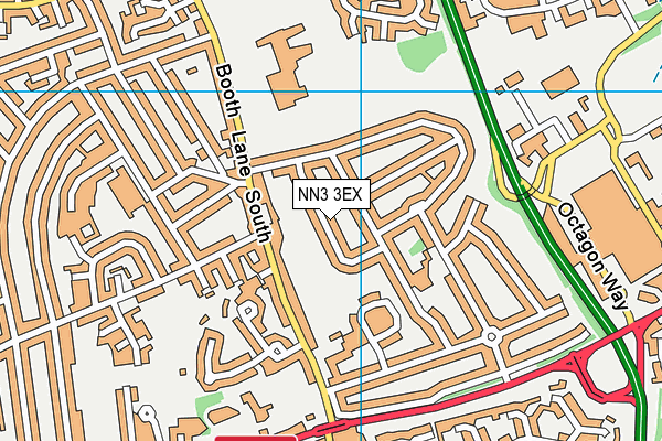 NN3 3EX map - OS VectorMap District (Ordnance Survey)