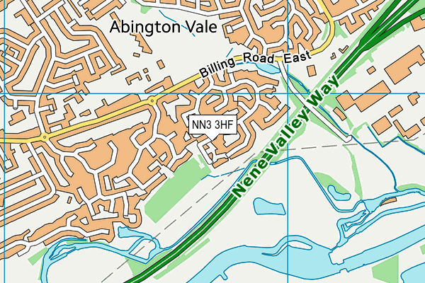 NN3 3HF map - OS VectorMap District (Ordnance Survey)