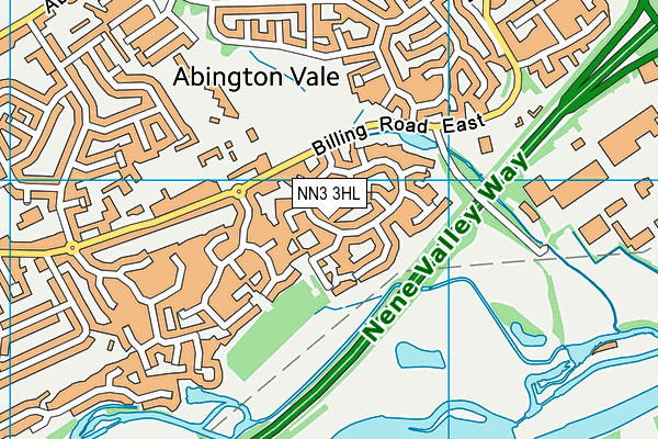 NN3 3HL map - OS VectorMap District (Ordnance Survey)