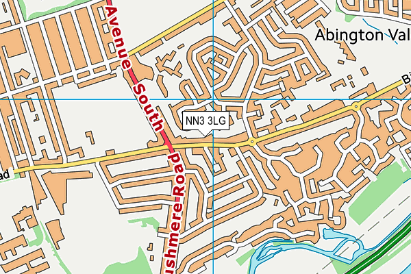 NN3 3LG map - OS VectorMap District (Ordnance Survey)