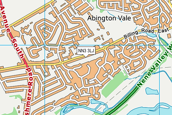 NN3 3LJ map - OS VectorMap District (Ordnance Survey)