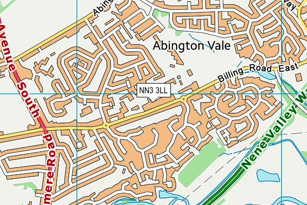 NN3 3LL map - OS VectorMap District (Ordnance Survey)