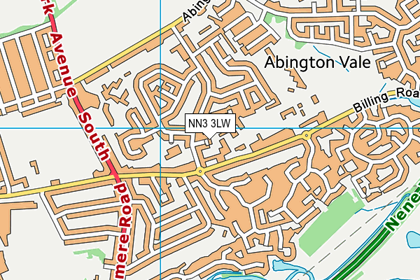NN3 3LW map - OS VectorMap District (Ordnance Survey)