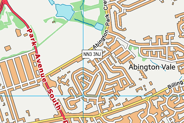 NN3 3NJ map - OS VectorMap District (Ordnance Survey)