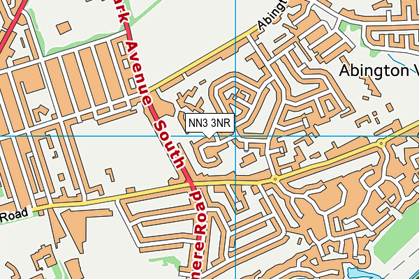 NN3 3NR map - OS VectorMap District (Ordnance Survey)