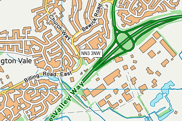 NN3 3NW map - OS VectorMap District (Ordnance Survey)