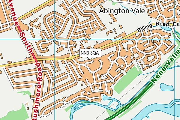 NN3 3QA map - OS VectorMap District (Ordnance Survey)