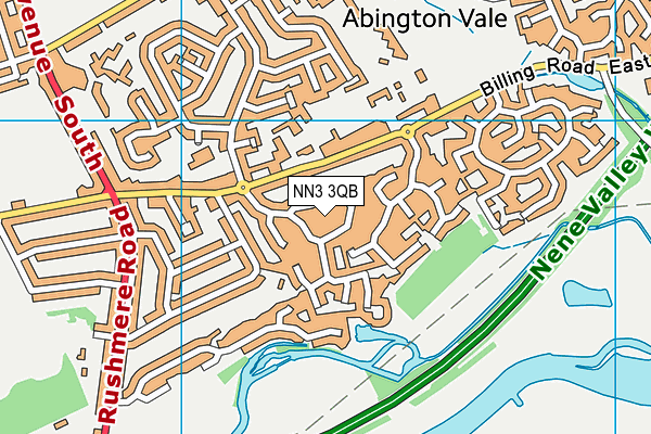 NN3 3QB map - OS VectorMap District (Ordnance Survey)