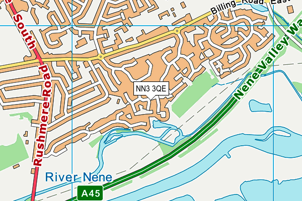 NN3 3QE map - OS VectorMap District (Ordnance Survey)