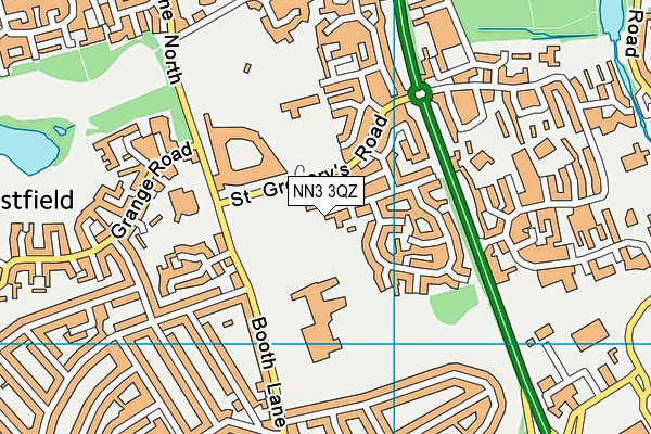 NN3 3QZ map - OS VectorMap District (Ordnance Survey)