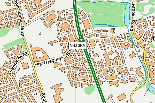 NN3 3RA map - OS VectorMap District (Ordnance Survey)