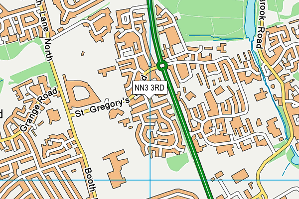 NN3 3RD map - OS VectorMap District (Ordnance Survey)