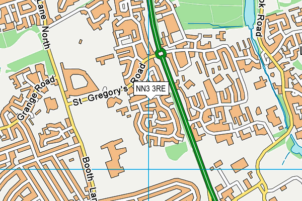 NN3 3RE map - OS VectorMap District (Ordnance Survey)
