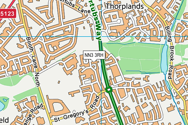 NN3 3RH map - OS VectorMap District (Ordnance Survey)