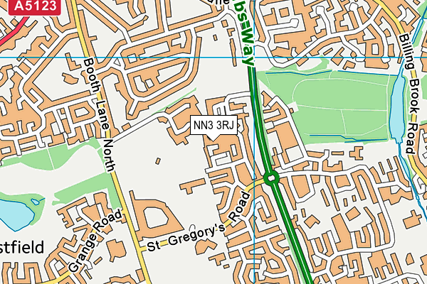 NN3 3RJ map - OS VectorMap District (Ordnance Survey)