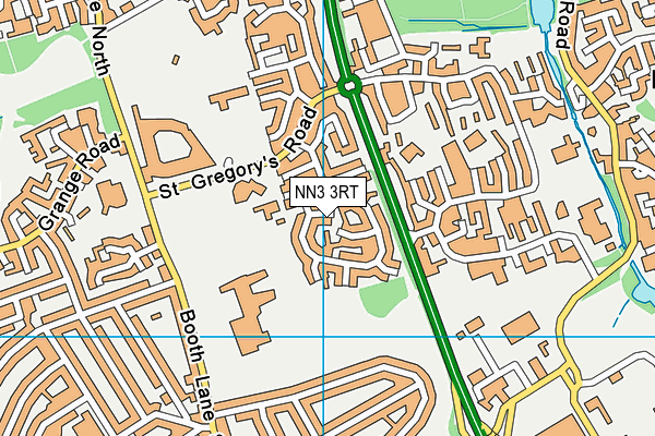NN3 3RT map - OS VectorMap District (Ordnance Survey)