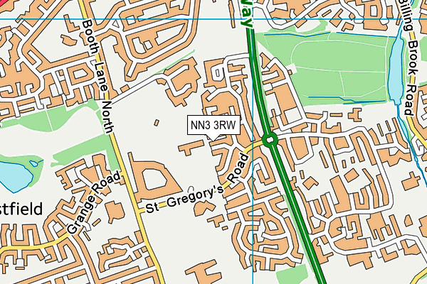 NN3 3RW map - OS VectorMap District (Ordnance Survey)