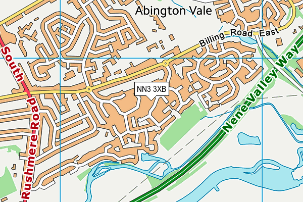 NN3 3XB map - OS VectorMap District (Ordnance Survey)