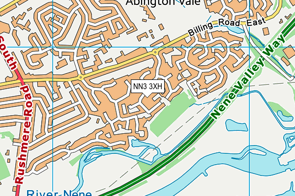 NN3 3XH map - OS VectorMap District (Ordnance Survey)