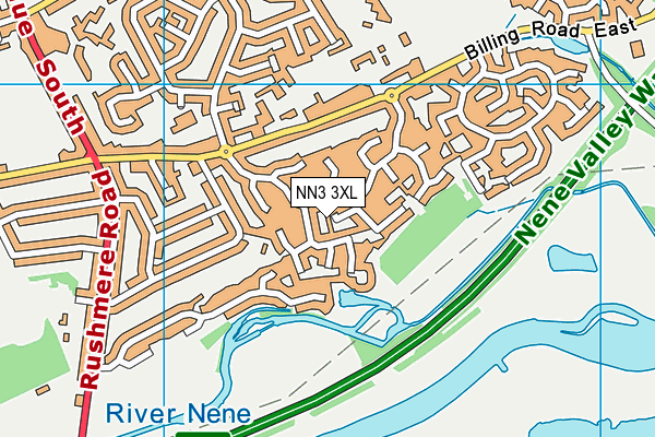 NN3 3XL map - OS VectorMap District (Ordnance Survey)