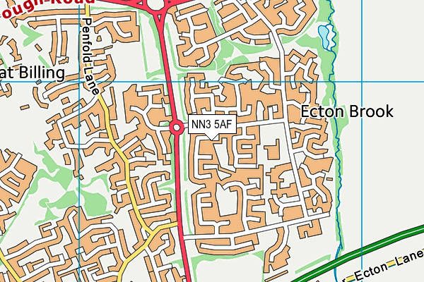 NN3 5AF map - OS VectorMap District (Ordnance Survey)
