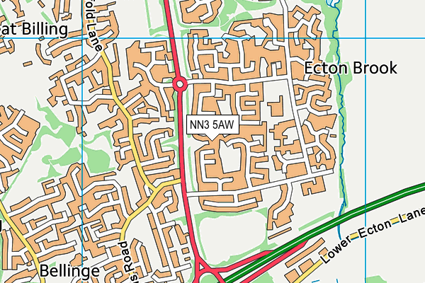 NN3 5AW map - OS VectorMap District (Ordnance Survey)
