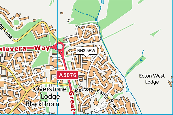 NN3 5BW map - OS VectorMap District (Ordnance Survey)