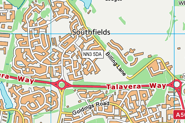 NN3 5DA map - OS VectorMap District (Ordnance Survey)