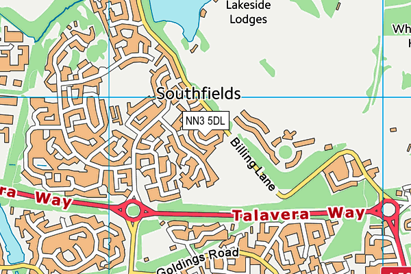 NN3 5DL map - OS VectorMap District (Ordnance Survey)