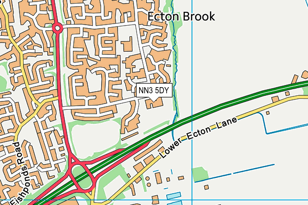 Ecton Brook Primary School map (NN3 5DY) - OS VectorMap District (Ordnance Survey)