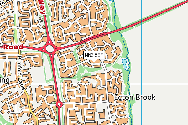 NN3 5EF map - OS VectorMap District (Ordnance Survey)